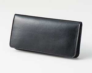 オイルレザー長財布 ブラック
