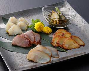 〔シーサイド・ファクトリー〕佐渡の絶品天然魚の生ハム・天然長藻と鮑