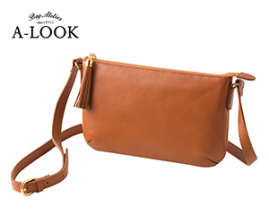 〔A-LOOK〕ショルダーバッグ　キャメル