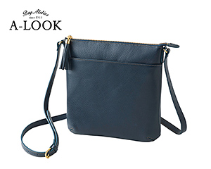 〔A-LOOK〕ショルダーバッグ　ネイビー