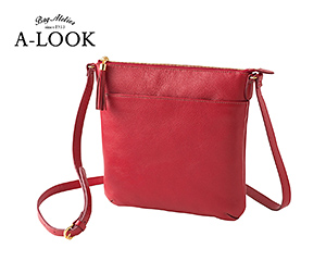 〔A-LOOK〕ショルダーバッグ　レッド