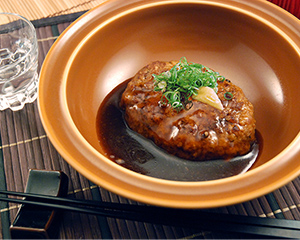 〔和料理　みのり〕但馬牛･神戸ポーク煮込みハンバーグ山椒風味