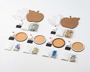 リンゴ型鍋敷き+コースターキット