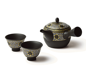 白盛花紋　茶器揃