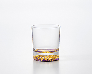 〔工房ヤマセン〕宝相華　ロックグラス　紫