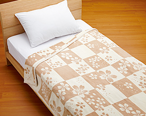 シルク混綿毛布（毛羽部分）