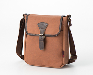 〔creareきき〕柿渋染帆布 ミニショルダーバッグ　ブラウン