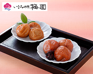 〔いなみの里梅園〕紀州南高梅セット（はちみつ・しそ）