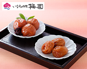 〔いなみの里梅園〕紀州南高梅セット（うす塩・しそ）