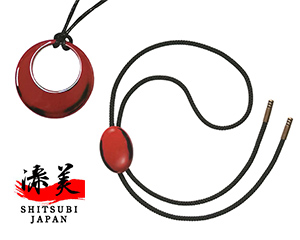 〔漆美〕漆器のアクセサリー　根来塗ペアセット