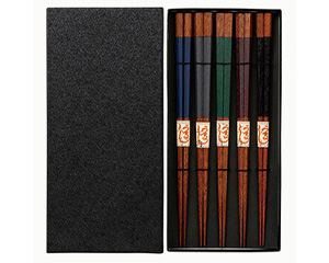 〔マルゼン〕若狭塗箸　角舞　5膳セット