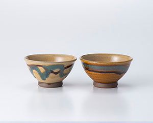 〔龍門司焼企業組合〕龍門司焼 夫婦茶碗