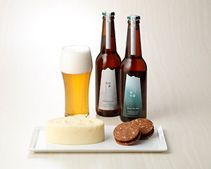 〔oN CHOCOLATE〕〔YUDANAKA BREWERY〕onchocoサンド＆ホワイトショコラテリーヌ＆発泡酒セット