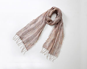 墨流し染ストール 孔雀