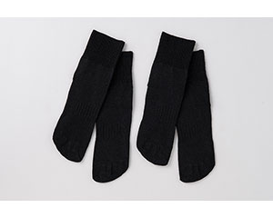 〔WABSAB〕十割和紙糸靴下2足セット 墨黒