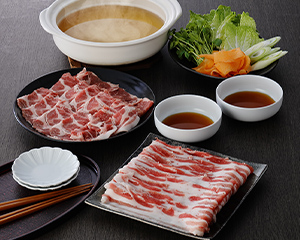 〔黒豚・黒牛しゃぶしゃぶ SATSUMA〕黒豚しゃぶしゃぶセット(バラ・肩ロース)4~6人前用